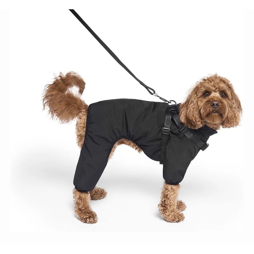 Canada Pooch Harness Snow Suit Dog Size 12 Black 2-in-1 Thermal Suit New